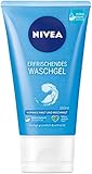 NIVEA Erfrischendes Waschgel (150 ml), sanftes Reinigungsgel mit Vitamin E, milde Gesichtsreinigung belebt die Haut und spendet Feuchtigkeit