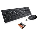 Original Dell KM632 Set aus kabelloser Tastatur und Maus Combo Kit, Spanisch Sprache QWERTY-Layout, komplett mit 4 x Duracell AA Batterien, Dell P/Ns: g8jvg, 0HJWT