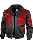 Qualitex - Pilotenjacke 4 in 1, Schwarz/Rot , L
