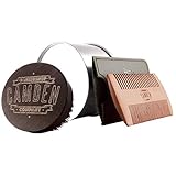 Bartbürste & Bartkamm von Camden Barbershop Company ● inkl. Case ● aus Walnuss- & Birnbaumholz ● Set für die tägliche Bartpflege & das Auftragen von Bartöl