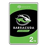 Seagate Barracuda, interne Festplatte 2 TB HDD, 2.5 Zoll, 5400 U/Min, 128 MB Cache, SATA 6 Gb/s, silber, Modellnr.: ST2000LM015