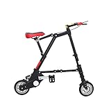 D&XQX 18 Zoll Single Speed ​​Erwachsener Faltrad Damping Studenten Auto-Kinderfahrradstudenten Fahrrad,Schwarz