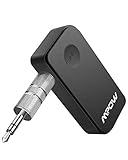 Mpow Bluetooth 5.0 Empfänger, Drahtloser Aux Bluetooth Adapter, Tragbarer Bluetooth Audio Adapter mit Freisprechanrufen und Sprachassistent für Auto- und Heimstereosysteme