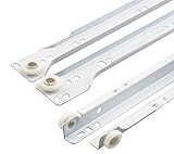 10 X Mprofi MT® (10 Paar) SCHUBLADENSCHIENEN WEIß 550 mm Rollenführung Schubladenauszug Teilauszug VB550/10