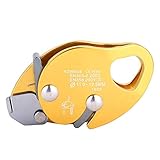 Alomejor Klettern Abseilgerät Selbstbremsend Stopp Abseilgerät Professionelles Sicherungsgerät Klettern Baum Takelage Rettungsausrüstung Ausrüstung für 11-12,5 mm Einfachseil