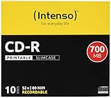 Intenso CD-R Printable Rohlinge, 700MB, 10 Stück