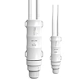 WAVLINK AC600 Dual Band Outdoor WiFi Repeater Access Point, Repeater/Ap Mode/Router/WISP, 2,4 GHz 150 Mbps + 5 GHz 433 Mbps, passives PoE-Modell, 100 m+, Weiß