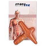 Asiatisches Massagekreuz aus Holz, einteilig, inkl. Triggerpunkt-Anleitung, Massagehilfe, Massagegerät, Faszien