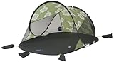 10T Pop Up Strandmuschel Flower UV 50+ Strandzelt 2 Mann Sonnenschutz Reise Windschutz Wurfzelt
