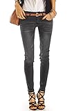 bestyledberlin Damen Röhrenjeans, Skinny Jeans, Stretch Jeanshosen eng, Slim Fit Hosen j40f L