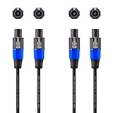 HAISER 10 m DOUBLESET PA Lautsprecher-Kabel 2-Polig 2,5 mm² Länge: 10 m Professionelles Boxen-Kabel, Speakon kompatibel, Säure- und Öl-fest, mit Spannzangen-Zugentlastung, berührungssichere Kontakte