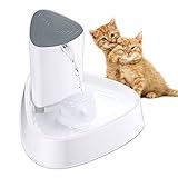 isYoung LED Katzenbrunnen Automatischer Haustier Wasser Trinkbrunnen Haustier Wasserspender mit Einstellbarem Wasserfluss, Aktivkohlefilter, Super Leise, Ideal für Katzen und kleine Hunde