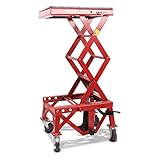 ConStands Hydraulik Hebebühne Moto Cross Lift XL + Räder rot