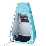 WolfWise Pop up Umkleidezelt Toilettenzelt Camping Duschzelt Mobile Outdoor Privatsphäre WC Zelt Lagerzelt Tragbar Türkis