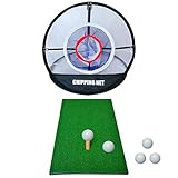 Seciie Golf Schlagnetz Pop-up Golf Übungsnetz Golf Chipping Netz mit Tragetasche für Garten-Innen-Außen