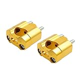 sourcing map 2Pcs Gold Ton Farbe 22mm Lenker Steigklemme Halterung Adapter für Motorrad DE de