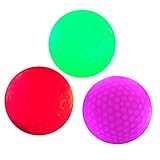 VORCOOL 3Pcs leuchtende Nacht Golfbälle LED leuchten Golfbälle Wiederverwendbare Nacht Golfball