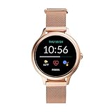 Fossil Damen Touchscreen Smartwatch 5E. Generation mit Lautsprecher, Herzfrequenz, GPS, NFC und Smartphone Benachrichtigungen