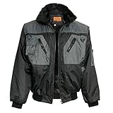 ART.MAS Arbeit Pilotenjacke Schutzjacke abnehmbare Ärmel gefüttert Winter(Pilot B/G) (M)