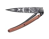 Deejo Taschenmesser EARTH WILDNIS, 37 g, Stahl AISI 420, Liner-Lock, Rosenholz, Gürtelclip, Deejo-Box