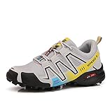 JIANYE Wanderschuhe Herren Trekkingschuhe rutschfeste Outdoorschuhe Atmungsaktiv Walkingschuhe Grau 44