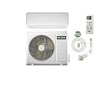 BECOOL Klimaanlage Split-Klimagerät 12000 BTU / 3400 Watt mit Quick-Connector-Kältemittelleitung und Wandhalterung. (Split-Klimaanlage bis 42m² Raum)