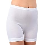 HERMKO 1900 Damen Langbeinschlüpfer; Unterhose mit Tunnelzug und längerem Bein aus 100% Bio Baumwolle, Farbe:weiß, Größe:64 (XXXXXL)