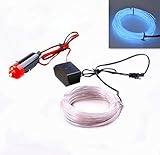 INION 1xStück 3 Meter CRISTAL BLAU - EL - Innenbeleuchtung Ambientebeleuchtung mit 12Volt Inverter/Adapter Zigarettenanzünder
