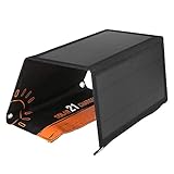 Lixada Tragbar Solar Ladegerät 21W Wasserdicht Sun Power Panel Aufladen Dual USB-Anschlüsse für Handy Tablet PC Power