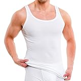 HERMKO 3000 5er Pack Herren Tank Top Classic Unterhemd - gekämmte Feinripp Bio-Baumwolle (glatt), Größe:D 9 = EU 3XL, Farbe:weiß