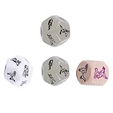 Healifty 4Pcs Sex-Würfel-Spiele Leuchten im Dunkeln Romantische Rolle Würfel Spielen für Ihn Und Ihr Party-Würfel-Spiel Neuheit Lustiges Geschenk für Junggesellenabschied