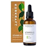 Kurkraft® Vitamin K2 MK-7-200µg - All-Trans (99,7+%) - K2VITAL® von Kappa - 1700 Tropfen (50ml) - Laborgeprüft - Vegan - Hochdosiert - in Deutschland produziert