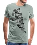 Eishockey Terminologie Ice Hockey Begriffe Männer Premium T-Shirt, L, Graugrün