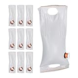 Relaxdays Faltkanister 10 Liter, Wasserkanister faltbar, Kanister mit Hahn, lebensmittelecht, Camping, PVC, transparent