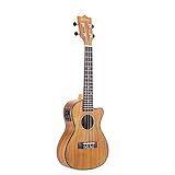 Ukulele,ammoon Mit LED-Equalizer Aus Hochwertigem Koa-Sperrholz, Geeignet für Erwachsene,Kinder, Anfänger und Profispieler (24 Zoll)