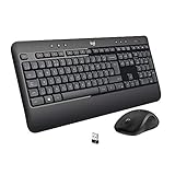 Logitech MK540 Advanced Kabelloses Tastatur-Maus-Set, 2.4 GHz Wireless Verbindung via Unifying USB-Empfänger, 3-Jahre Akkulaufzeit, Für Windows und ChromeOS PCs/Laptops, UK QWERTY-Layout