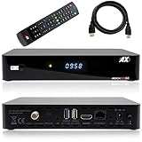 AX HD60 4K UHD 2160p E2 Linux 1xDVB-S2X Sat Receiver inkl. HDMI Kabel [vorprogrammiert für Astra & Hotbird]