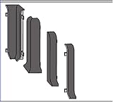 Ecken, Verbinder und Endstücke für Sockelleiste 31960 3mm, silber (Endkappe links, silber)