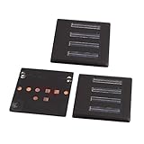 sourcing map 3 Stücke Polykristallin Solarzellen Paneel Modul 2 Volt 25mA 55mmx55mm Schwarz
