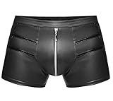 1001-kleine-Sachen at Boxer-Short H006 Herren Boxershort Wetlook-Short Herrenslip Unterhosen in schwarz von Noir Handmade Dessous (S=4)