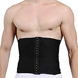 SLIMBELLE Bauchgürtel Herren Shapewear Taillenformer Figurformende Bauchbinde Gürtel Body Shaper mit Stahlstäbchen Männer Slimming Korsett Bauchweggürtel für Sport Fitness