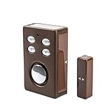 SP65 braun drahtloser Tür-Fenster oder Vitrinenalarm Einsatz als Alarmanlage Einbruchsschutz Home-Security Mit PIN-Code-Eingabe Magnet-Vibrations-Sensor 130 db-Sirene