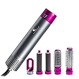 Ronony Lockenstab Set 5 in 1 Lockenstäbe Einstellbare Temperatur Lockenwickler Welleneisen Curling Wand für alle Frisure Lockenstyling Tragbarer Lockenstab mit Einstellbarer Temperatur