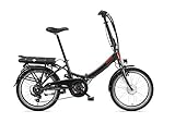 Telefunken E-Bike Klapprad Elektrofahrrad Alu, Grau, 7 Gang Shimano Kettenschaltung - Pedelec Faltrad Leicht, 250 W und 10,4 Ah / 36 V Lithium-Ionen-Akku, LCD-Display, 20 Zoll, Kompakt F810