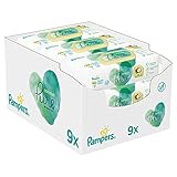 Pampers Baby Feuchttücher Coconut, Mit Kokosnussöl Zur Reinigung Und Feuchtigkeitspflege, 378 Tücher (9 x 42)