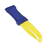 Sprenger Hunde Aportierspielzeug aus Baumwolle I Beisswurst für Zerrspiele I Tauziehen auch für große Hunde, Bringsel Größe XS (16 x 7 cm) - blau/gelb
