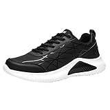 HEETEY Herren Leder ultraleichte Turnschuhe Mode bequem lässig Laufschuhe Leder ultraleichte Turnschuhe Trendige Bequeme lässige Laufschuhe Laufschuhe Fitness straßenlaufschuhe Sneaker Sportschuhe