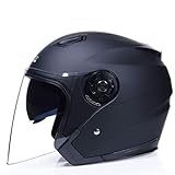 Sooiy Skihelm Motorrad Klapphelm Jethelm Elektro-Fahrradhelm mit Doppelvisier Herren Damen Motorradhelm motorradhelm,A