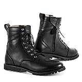 SHIMA Thomson, Motorradschuhe Motorradstiefel kurz leder herren, (40-46, Schwarz), Größe 43