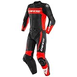 Dainese Mistel 2-Teiler Motorrad Lederkombi Schwarz/Rot 54
